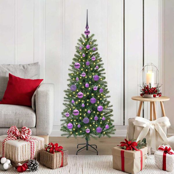 vidaXL Árvore de Natal Artificial com 150 LEDs Verde 120 cm PE e PVC