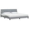vidaXL Cama com colch&atilde;o 200x200 cm tecido cinzento-claro