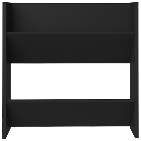 vidaXL Sapateira de parede 60x18x60 cm derivados de madeira preto