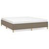 vidaXL Cama sem colch&atilde;o 160x200 cm tecido castanho-acinzentado