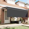 vidaXL Toldo com Cortina Antracite 350 x 200 x 120 cm Tecido e Metal