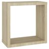 vidaXL Prateleiras de parede em forma de cubo 6 pcs 30x15x30cm sonoma