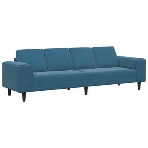 vidaXL Sof&aacute; de Sala de Estar Azul 250 x 77 x 76 cm