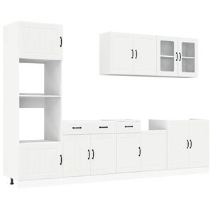 vidaXL 7 pe&ccedil;as arm&aacute;rio de cozinha conjunto Kalmar branco