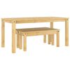 vidaXL 3 pcs conjunto de jantar PANAMA madeira pinho maci&ccedil;a