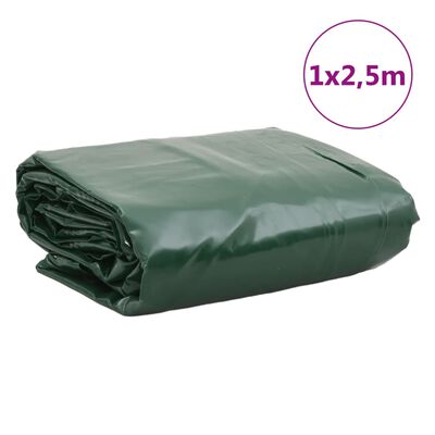 vidaXL Lona 1x2,5 m 650 g/m² verde
