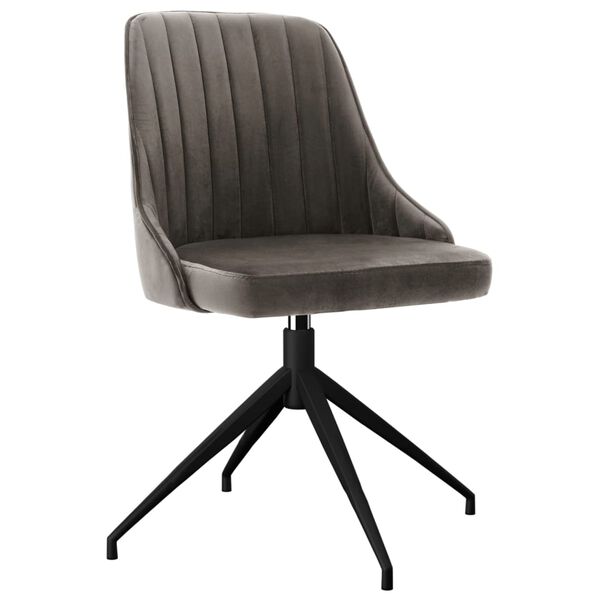 vidaXL Cadeiras de jantar 2 pcs veludo cinzento-escuro