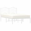 vidaXL Estrutura de cama com cabeceira 120x190 cm metal branco