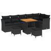 vidaXL Conjunto de Sof&aacute; de Jardim 9 pcs Preto vime PE
