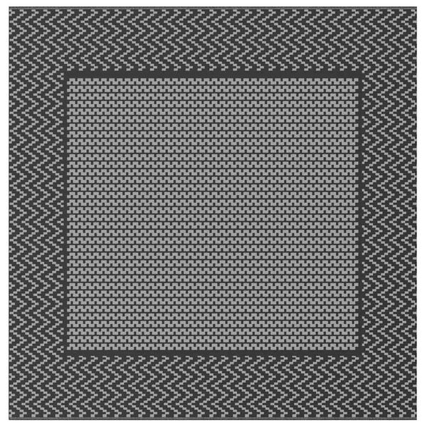 vidaXL Tapete para Outdoor ARAKIL Preto e cinzento 250 x 250 cm PP