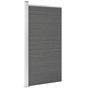 vidaXL Painel de cerca 95x186 cm WPC cinzento