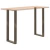 vidaXL P&eacute;s de mesa de bar em forma de U, 2 pe&ccedil;as, a&ccedil;o natural, 50x(110-111) cm, a&ccedil;o
