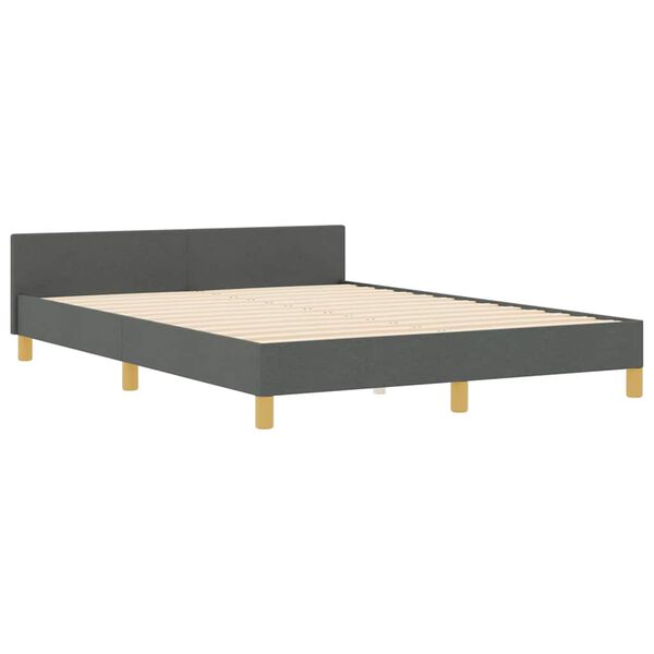 vidaXL Estrutura da Cama Cinzento escuro 160 x 200 cm tecido