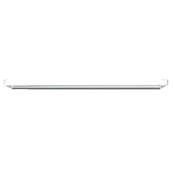 vidaXL Var&otilde;es para cortinas 2 pcs 60-105 cm alum&iacute;nio branco e prateado