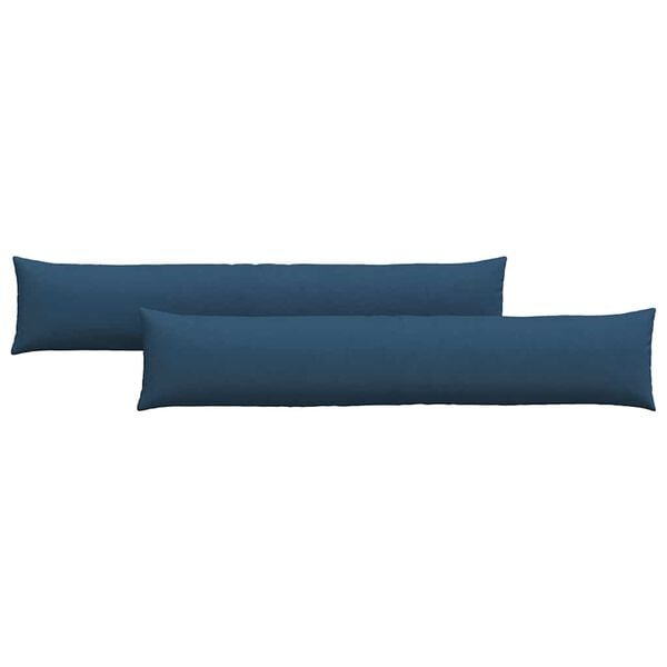 vidaXL Travesseiros de Sof&aacute; 2 pcs Azul 200 x 40 cm tecido