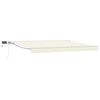vidaXL Estrutura de Toldo Manual com LEDs Creme e Branco 5 &times; 3,5 m