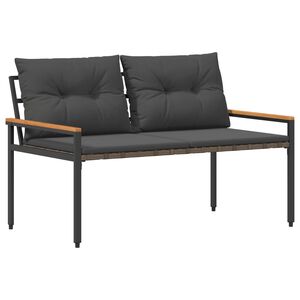 vidaXL Banco de exterior 2 -Seater 116 x 67,5 x 72 cm vime PE