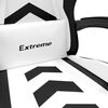 vidaXL Cadeira gaming c/ apoio p/ p&eacute;s couro artificial preto e branco