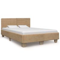 vidaXL Estrutura de cama artesanal em vime natural 160x200 cm