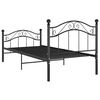 vidaXL Estrutura de cama 100x200 cm metal preto