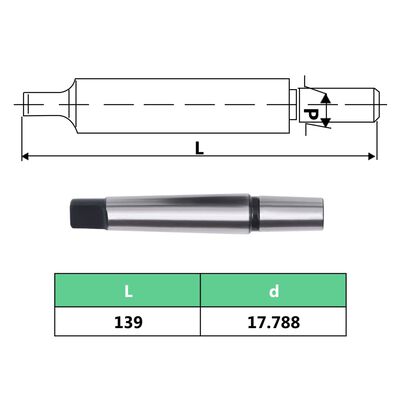 vidaXL Porta-brocas de libertação rápida MT3-B18 16 mm de aperto