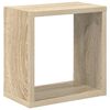 vidaXL Prateleiras de parede em forma de cubo 2 pcs 26x15x26 cm sonoma