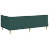 vidaXL Estrutura de Cama de Canto Verde Escuro 90 cm x 190 cm Veludo