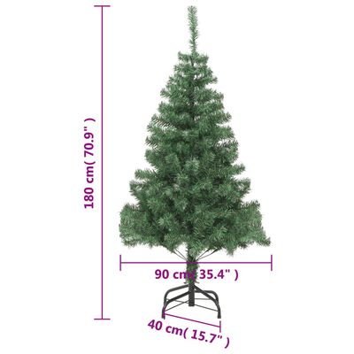 vidaXL Árvore de Natal artificial com suporte 180 cm 564 ramos