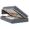 vidaXL Cama com Armazenamento Cinza Escuro 120 x 190 cm Veludo