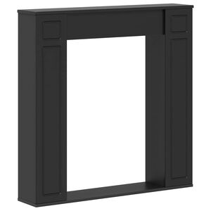 vidaXL Moldura de Lareira Preto 100 x 20 x 100 cm Derivados de Madeira