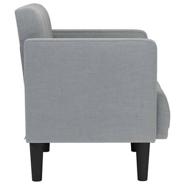 vidaXL Poltrona com apoio de bra&ccedil;os 53 cm tecido cinzento-claro