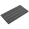 vidaXL Telha de Deck 6 unid. Preto 60 x 30 cm WPC