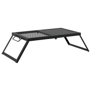 vidaXL Churrasqueira de Camping Dobr&aacute;vel Preto 31,5 x 26,5 x 4 cm