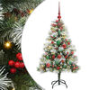 vidaXL &Aacute;rvore de Natal Artificial Verde e branco 120 cm