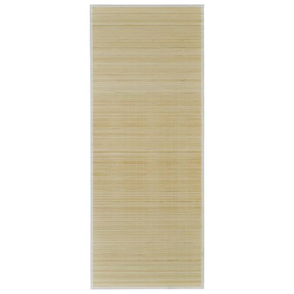 Tapete retangular bambu 80 x 300 cm natural