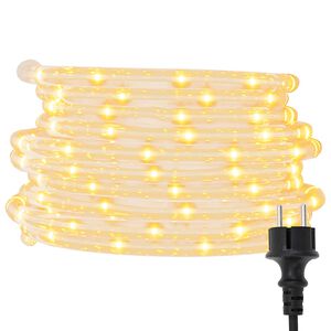 vidaXL Luz de Corda com 2400 LEDs Branco quente 100 m PVC