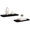 vidaXL Prateleiras de parede suspensas 2 pcs 60x23,5x3,8 cm MDF preto