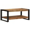 vidaXL Mesa de centro 90x50x38 cm madeira de mangueira &aacute;spera maci&ccedil;a