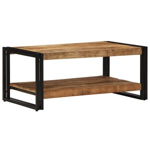 vidaXL Mesa de centro 90x50x38 cm madeira de mangueira &aacute;spera maci&ccedil;a