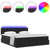 vidaXL Cama com luzes de tira LED Preto 180 x 200 cm Veludo