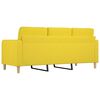 vidaXL Sofá de 3 lugares 180 cm tecido amarelo-claro