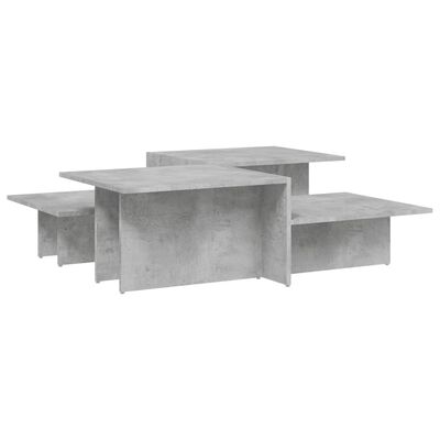 vidaXL Mesas de centro 2 pcs derivados de madeira cinzento-cimento