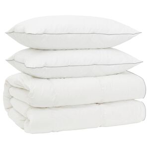 vidaXL Conjunto de Edred&atilde;o 90% Penas de Ganso FULDA 3 unid. 310 GSM
