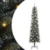 vidaXL &Aacute;rvore de Natal Artificial Verde 210 cm PVC, Pl&aacute;stico e A&ccedil;o