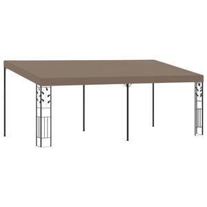 vidaXL Gazebo de parede 6x3x2,5 m cinzento-acastanhado