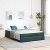 vidaXL Estrutura de cama com colch&atilde;o com colch&atilde;o 2 pcs Verde Veludo
