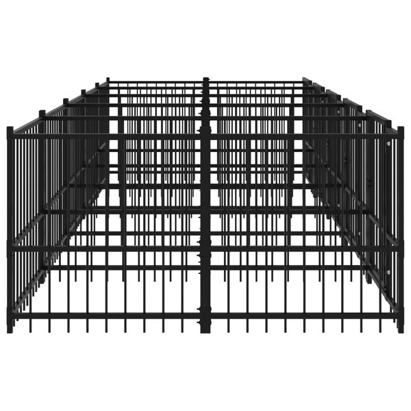 vidaXL Canil de exterior 9,38 m&sup2; a&ccedil;o