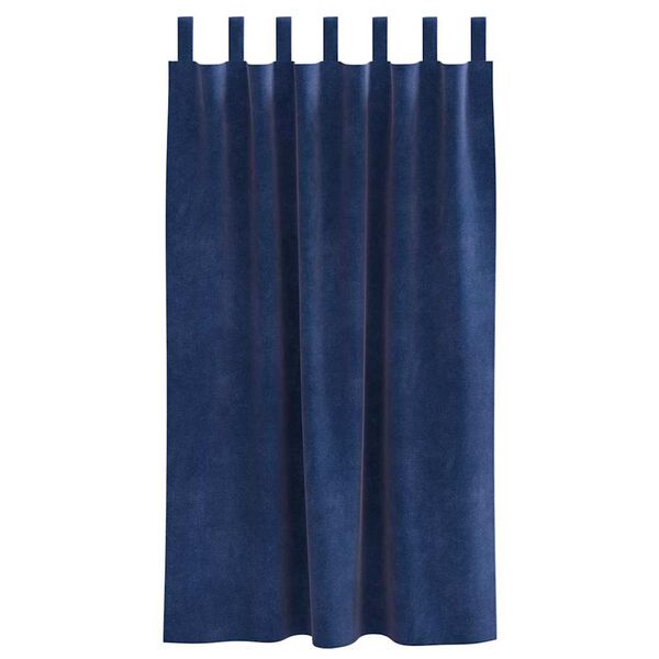 vidaXL Cortinas opacas 2 pcs Azul Escuro 140 x 175 cm Veludo