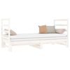 vidaXL Estrutura sof&aacute;-cama de puxar 2x(90x190) cm pinho maci&ccedil;o branco
