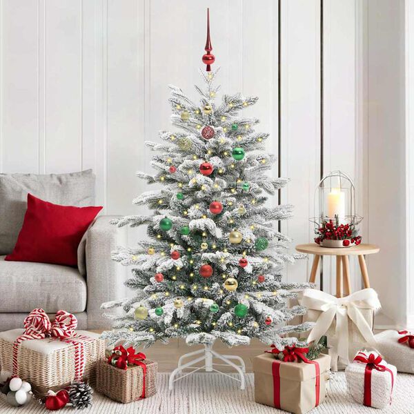 vidaXL &Aacute;rvore de Natal Articulada Artificial Branco 150 cm PE e PVC